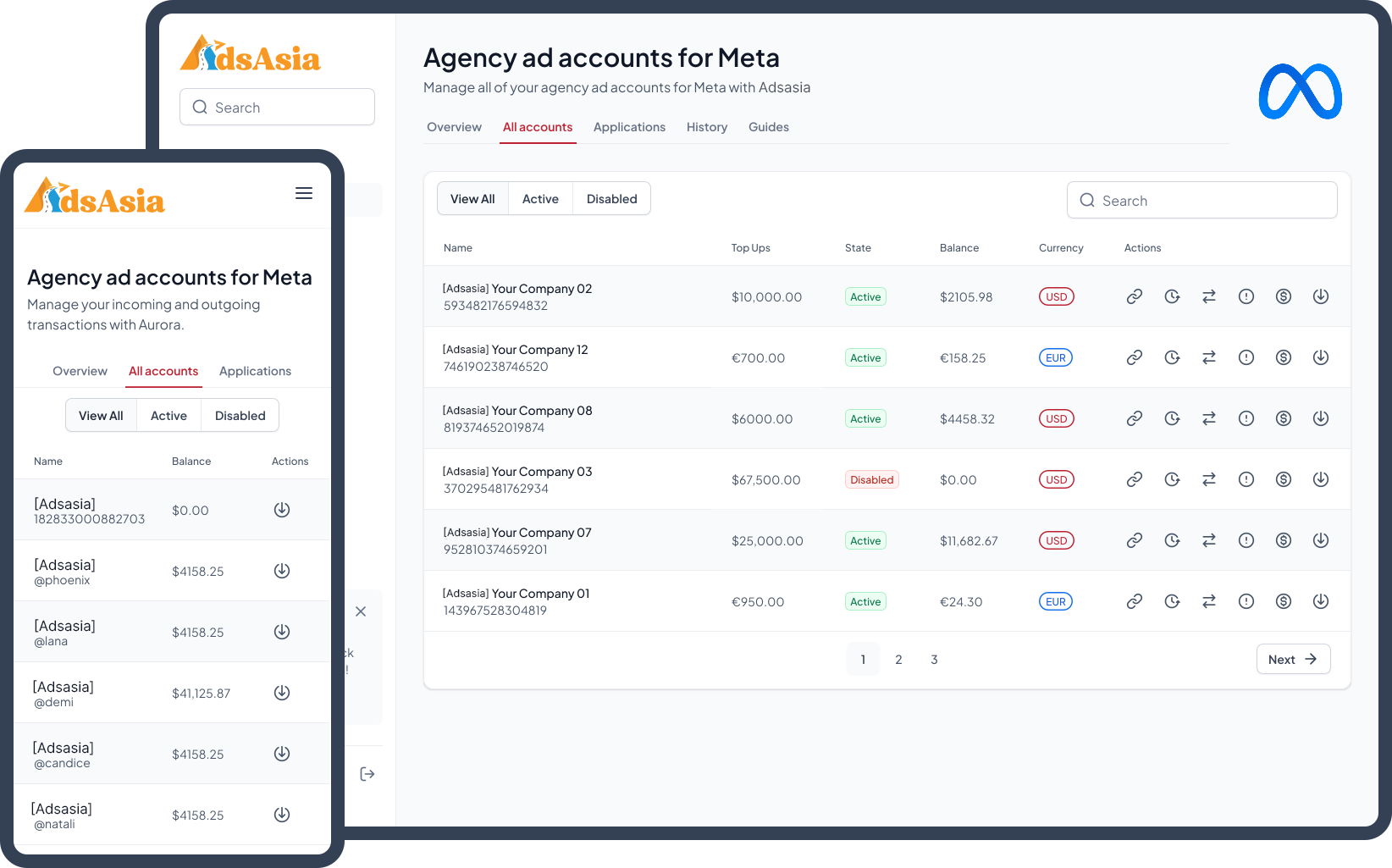 AdsAsia Dashboard